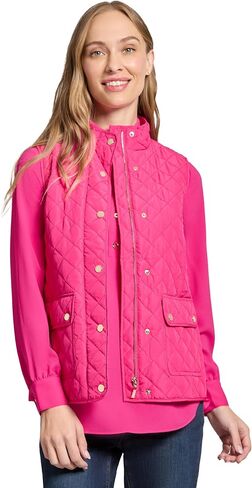 Jones New York Women's Quilted Patch Pocket Vest W/Snaps & Zipp in Saudi Arabia