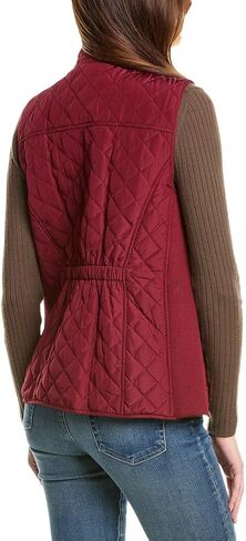 Jones New York Women's Quilted Patch Pocket Vest W/Snaps & Zipp in Kuwait