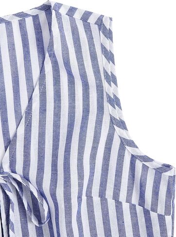 Verdusa Women's Bow Tie Knot Front V Neck Wave Print Sleeveless Crop Top Boho Vest in Kuwait