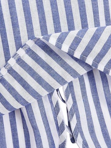 Verdusa Women's Bow Tie Knot Front V Neck Wave Print Sleeveless Crop Top Boho Vest in Kuwait