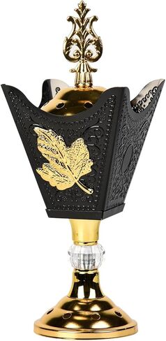 Incense Holder - Fire-Safe with Easy-to-Remove Lid, Elegantly Decorated with Flower Patterns, Suitable for Home & Office, Option (H004) in Kuwait