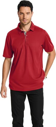 3 Pack Mens Polo Shirts Short Sleeve Dry Fit Moisture Wicking Collared Shirt Golf Polo Shirts for Men Casual Bussiness in Kuwait