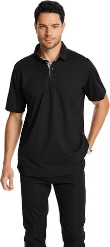 3 Pack Mens Polo Shirts Short Sleeve Dry Fit Moisture Wicking Collared Shirt Golf Polo Shirts for Men Casual Bussiness in Saudi Arabia
