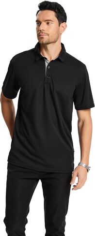 3 Pack Mens Polo Shirts Short Sleeve Dry Fit Moisture Wicking Collared Shirt Golf Polo Shirts for Men Casual Bussiness in Saudi Arabia