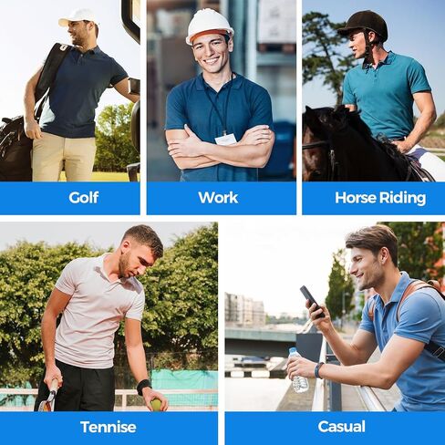 3 Pack Mens Polo Shirts Short Sleeve Dry Fit Moisture Wicking Collared Shirt Golf Polo Shirts for Men Casual Bussiness in Saudi Arabia