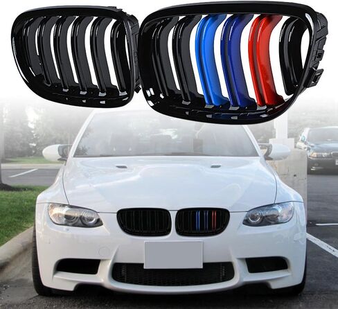 Glossy Black Carbon Fiber Euro Front Center Kidney Grille Replacement for 2009-2011 BMW E90 E91 323i 325i 328i 330i 335i LCI in Kuwait