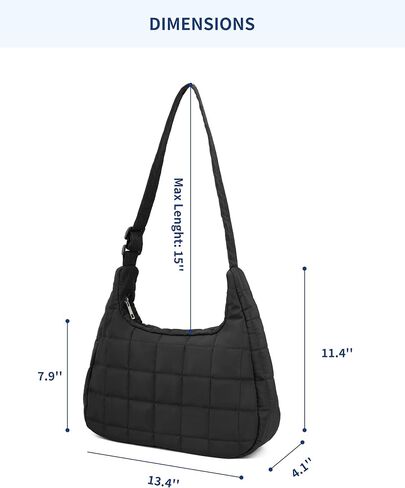 Quilted Tote Bag for Women, Lightweight Carryall Puffer Shoulder Bag Handbag for Travel, Work in Saudi Arabia