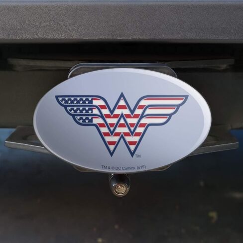 GRAPHICS & MORE Wonder Woman USA American Flag Logo Oval Tow Trailer Hitch Cover Plug Insert in Saudi Arabia