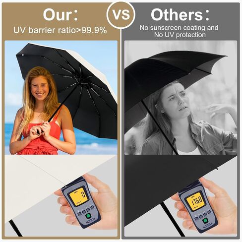 Dofowot UV Protection Smbrella للمظلات الشمسية المطرقة المظلة المضادة للرياح UPF 50+ UV Travel Smbrella مضغوط للنساء الرجال in Saudi Arabia