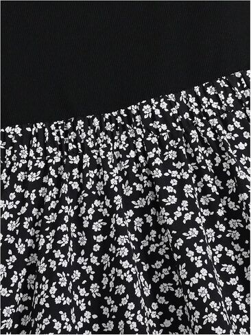 SOLY HUX Girl's Floral Print Dress Square Neck Sleeveless A Line Flowy Summer Short Dresses in Kuwait