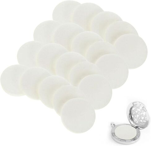 GLEAVI 100PCS منصات إعادة الملء الناشر منصات إعادة ملء الزيت العطري منصات استبدال القطن العطرية للعلاج العطري لصالح مقطع تنفيس قلادة النشر أبيض in Kuwait