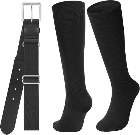 JASGOOD Baseball Socks and Belt for Youth Adult Softball Socks and Belt Combo Elastic Belt for Men in Saudi Arabia
