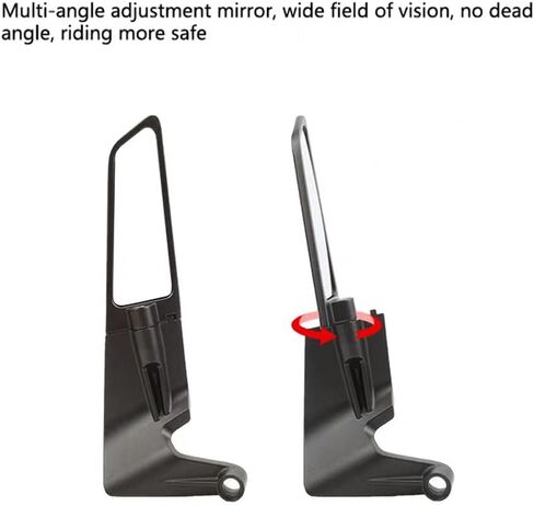 Motorcycle Wing Rearview Mirrors with 8mm & 10mm Screw Compatible with Kawasaki Z400/Z650/Z1000 KTM Duke 125/200/250/390/690/790/1290 Yamaha MT-07 (Standard Size) in Saudi Arabia