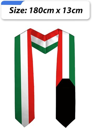 National Flag Graduation Stole Embroidery Sash for for Study Aboard International Students Adult Unisex Gifts in Saudi Arabia