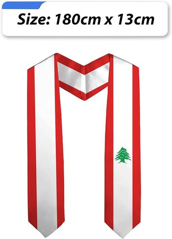 National Flag Graduation Stole Embroidery Sash for for Study Aboard International Students Adult Unisex Gifts in Saudi Arabia