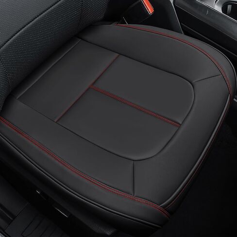 SanQing Car Seat Cover 2PCS Luxury Napa Leather Seat Covers for Ford F150 Truck Front Seat Bottom,Heavy Duty Seat Cushion Protector Without Backrest (Black) in Saudi Arabia