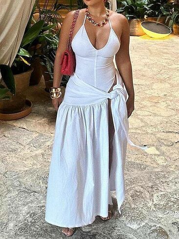 نصف الكلمات المكونة من 2 قطعة Maxi Skirt مجموعات مثيرة الرسن الخام in Kuwait
