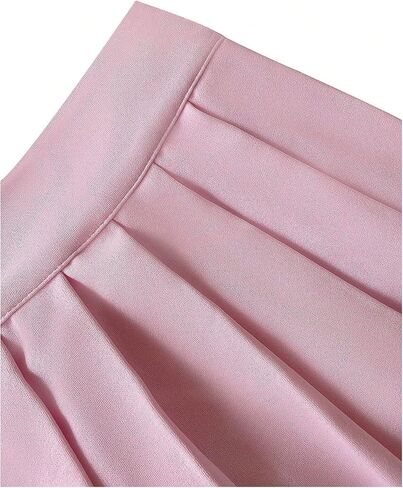MakeMeChic Women's 2 Piece Suit Sets Metal Button Down Vest Top and Pleated Mini Skirt Set in Kuwait