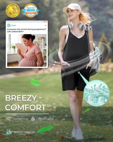Active Maternity Romper with Breezy Comfort Designed for Women During Pregnancy, Postpartum, and Beyond in Saudi Arabia
