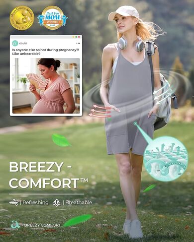 Active Maternity Romper with Breezy Comfort Designed for Women During Pregnancy, Postpartum, and Beyond in Saudi Arabia