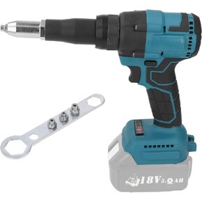 Cordless Brushless Rivet Hand Tool, 360W Maximum Output Power Simple Operation Brushless Cordless Rivet Gun 2.4‑4.8mm Automatic Riveter for Office Building