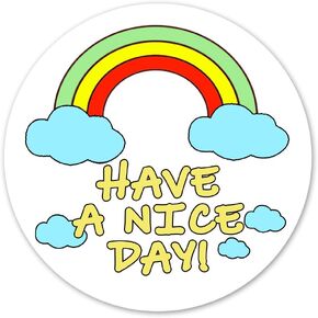 Have a Nice Day Stickers,2 Inch Thank You for Supporting My Small Business Mailing Labels for Package Envelope Seals Gift Tags 500 Per Roll