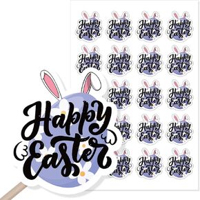 200 PCS Happy Easter Bunny Stickers,Cute Small Business Envelopes Stickers for Handmade Goods/Bags Business Packages,Easter Day Theme Small Shop Business Stickers for Envelopes Seals -Egg in Kuwait