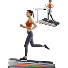 وسادة المشي مع ميل، أجهزة المشي للمنزل مع ميل، 3 مستويات ميل قابلة للتعديل، حزام العرض، 3.0 حصان، خفيف الوزن، صغير الحجم، محمول، صغير، المنزل، جهاز مشي مكتبي، 265 رطل، فضي in Kuwait