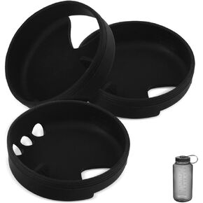 IMPRESA [3 Pack] Silicone Mouth Splash Guard fits Nalgene Wide Mouth Lid Water Bottles Accessory Intended for Nalgene Splashguard to be Spill-Free Guards for Nalgene Accessories