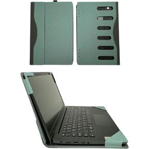 Laptop Sleeve Compatible with Dell Latitude 14 5400 5420 5430 5440 7400 7430 2 in 1 Vostro 5410 Inspiron 14 5410 5415 5418 Proptective Skin Case Detachable with Pen Holder (Dark Grey)