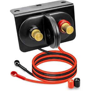 Remote Battery Terminals with Mounting Bracket and Cables, Battery Jump Post Relocation Kit for ATV UTV Car RV Trucks Tractor Mower Boat, Terminal Jumper Charging Tool
