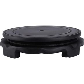 Vase Swivel Base Teapot Base Oriental Vase Stand Pedestal Display Stand Chinese Vase Stand Lamp Display Stand Wood Pallets Bowl Display Stand Wooden To Rotate Cup Holder Round