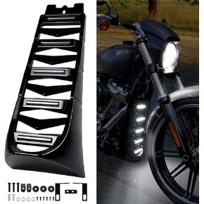 Motorcycle Front Chin Fairing Spoiler Assembly for Harley Davidson Softail Breakout, Front Lower Radiator Cover for Harley Davidson Softail Breakout Street Bob Fat Bob 2018-2022 Accessories