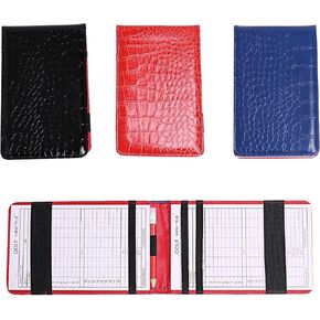 حامل بطاقات أداء الجولف - 3 عبوات من أغلفة كتب ياردات الجولف، وكتاب بطاقات أداء الجولف، وقلم رصاص وبطاقة أداء متضمنة، وإكسسوارات حقيبة الجولف للرجال in Kuwait