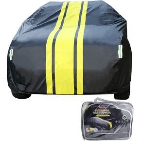 غطاء سيارة كامل لسيارة سيدان مكون من 6 طبقات على شكل باب بتصميم سحاب لجميع الأحوال الجوية ومقاوم للثلج وحماية من الأشعة فوق البنفسجية ومقاوم للرياح في الهواء الطلق، غطاء سيارة كامل مقاس XL مناسب لسيارة السيدان (الطول 177-189 بوصة) in Kuwait