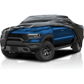 Ultimum Series Full Truck Car Cover for 2021-2024 Ram 1500 TRX Crew Cab 4-Door Pickup Short Bed All Weather Protection Breathable Scratch, Dust, Snow Shield