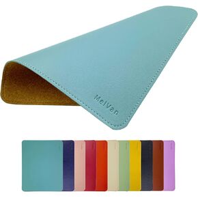 MelVan PU Leather Mouse Pad with Stitched Edge, Wood Mouse Pad, Waterproof Gaming Mouse Pad Mat for Computers, Laptop, Office & Home, 10.2" x 8.3", 1 Pack (Matcha Green)