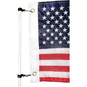 Universal Boat Flag Clips for Flag Poles, Stern Lights, Pontoons, and Biminis (1/2"-2")
