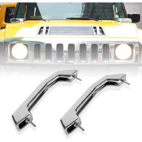 12498996 Silver Smooth Chrome Billet Hood Handles for All 2003-2009 Hummer H2 & H2 SUT Models Exterior Accessories, Set of 2