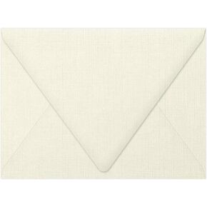 LUXPaper A7 Contour Flap Invitation Envelopes | 5 1/4" x 7 1/4" | Natural Linen | 80lb. Text | 50 Qty