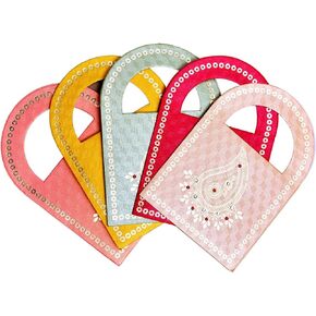 Pack of 10 Indian Money Gifting Envelopes With Handle-enabled money Lifafa Decorative Cash holders for all occasion Diwali, wedding Gift of Prosperity Multi Color