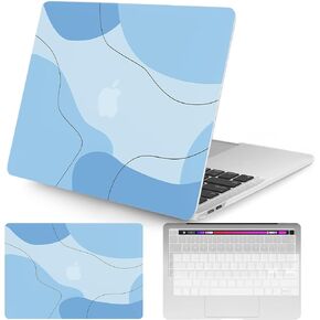 Seorsok متوافق مع حافظة MacBook Pro 13 بوصة M2 2023,2022,2021-2016 A2338 M1 A2251 A2289 A2159 A1989 A1708 A1706 حافظة بلاستيكية صلبة مع غطاء لوحة مفاتيح، Art Line-Green