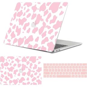Compatible with MacBook Pro 15 inch Case 2016-2019 Release A1990 A1707 with Touch Bar & Touch ID and Keyboard Protectors,Plastic Laptop Hard Shell（Black Western Cow）