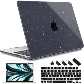 May Chen متوافق مع حافظة MacBook Air 15 بوصة 2024 2023 New M3 M2 Model A3114 A2941، غطاء واقٍ لجهاز الكمبيوتر المحمول الصلب مع غطاء لوحة المفاتيح + واقي الشاشة - لامع شفاف in Kuwait