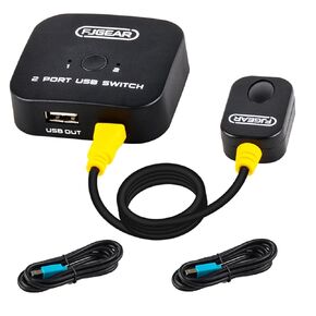 USB KVM Switch Adapter Controller,2 Computers Sharing Printer,Without Drivers,Come with Desktop Controller and 2 Pack USB Printer Cables