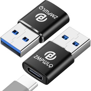 PL ZMPWLQ USB to-USB-C-Adapter 2 Pack, USB 3.0 to USB Type C Adapter OTG-Charger-Cable-Converter, 5Gbps High-Speed USB 3.0 for iPhone 15 Series iPad Mini Pro MacBook Pro Air Android Phone
