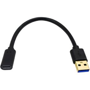 USB A to USB C Cable, USB 3.0 Type A Male to USB 3.0 Type C (USB-C) Female Data & Charging Converter Adapter for Laptop and PC (1.8M/6 Feet)