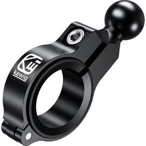 BRCOVAN Aluminum Alloy Handlebar Clamp Mount Base with 17mm TPU Ball for Round Rails Diameter 0.5'' 0.87'' 1'' 1.26'', Compatible with Garmin GPS Mount 17mm Ball Socket