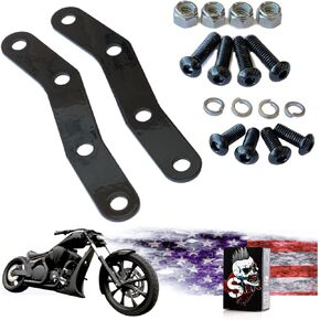 Honda Fury Front Fender Relocation Kit - Stainless Steel Bracket for Aggressive Style Upgrade and Easy Installation - Compatible with Honda Fury (Black)