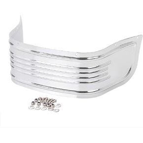 Black Front Ribbed Fender Skirt Trim for Harley Touring Road King Street Glide Electra Glide Low Softail FLSTC 1980-2013